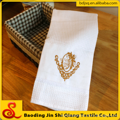 Wholesale Solid Color Custom Embroidery Logo 100% Cotton Kitchen Towel